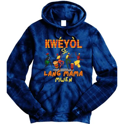 Bonne Fete Kweyol Happy Jounen Kweyol Day Saint Lucia Creole Tie Dye Hoodie