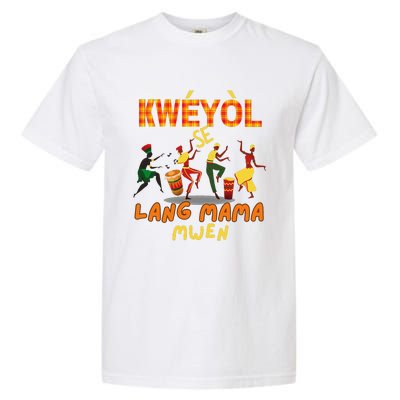 Bonne Fete Kweyol Happy Jounen Kweyol Day Saint Lucia Creole Garment-Dyed Heavyweight T-Shirt