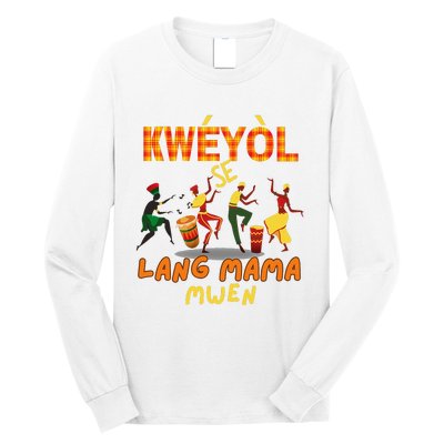 Bonne Fete Kweyol Happy Jounen Kweyol Day Saint Lucia Creole Long Sleeve Shirt