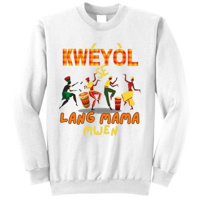 Bonne Fete Kweyol Happy Jounen Kweyol Day Saint Lucia Creole Sweatshirt