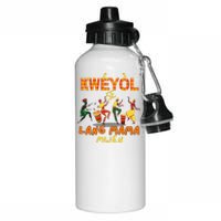 Bonne Fete Kweyol Happy Jounen Kweyol Day Saint Lucia Creole Aluminum Water Bottle