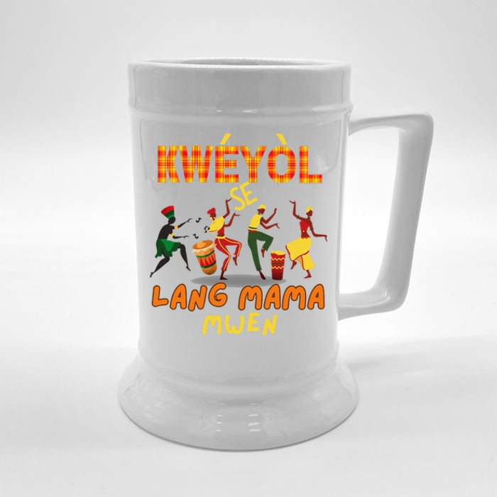 Bonne Fete Kweyol Happy Jounen Kweyol Day Saint Lucia Creole Beer Stein