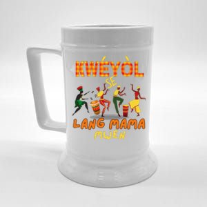 Bonne Fete Kweyol Happy Jounen Kweyol Day Saint Lucia Creole Beer Stein