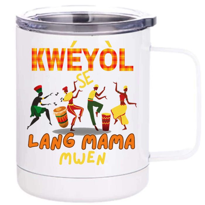 Bonne Fete Kweyol Happy Jounen Kweyol Day Saint Lucia Creole 12 oz Stainless Steel Tumbler Cup