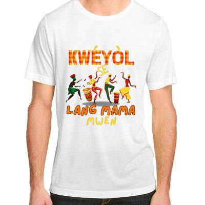 Bonne Fete Kweyol Happy Jounen Kweyol Day Saint Lucia Creole Adult ChromaSoft Performance T-Shirt