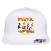 Bonne Fete Kweyol Happy Jounen Kweyol Day Saint Lucia Creole Flat Bill Trucker Hat