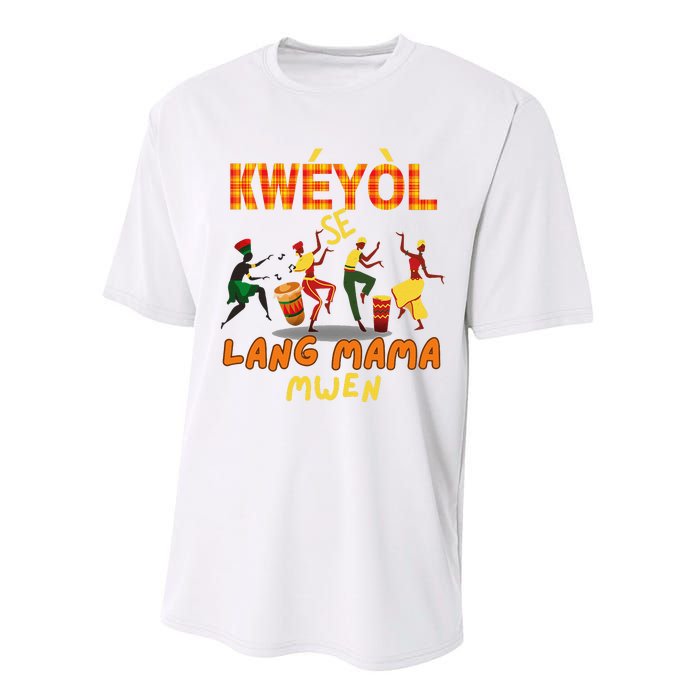 Bonne Fete Kweyol Happy Jounen Kweyol Day Saint Lucia Creole Performance Sprint T-Shirt