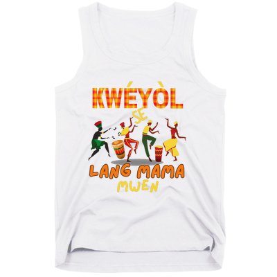 Bonne Fete Kweyol Happy Jounen Kweyol Day Saint Lucia Creole Tank Top