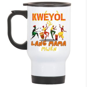 Bonne Fete Kweyol Happy Jounen Kweyol Day Saint Lucia Creole Stainless Steel Travel Mug