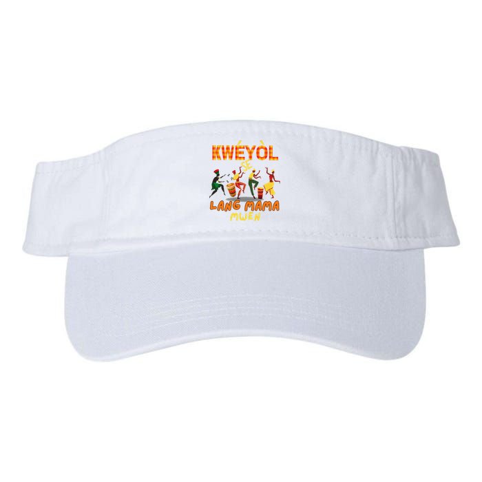 Bonne Fete Kweyol Happy Jounen Kweyol Day Saint Lucia Creole Valucap Bio-Washed Visor