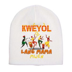 Bonne Fete Kweyol Happy Jounen Kweyol Day Saint Lucia Creole Short Acrylic Beanie