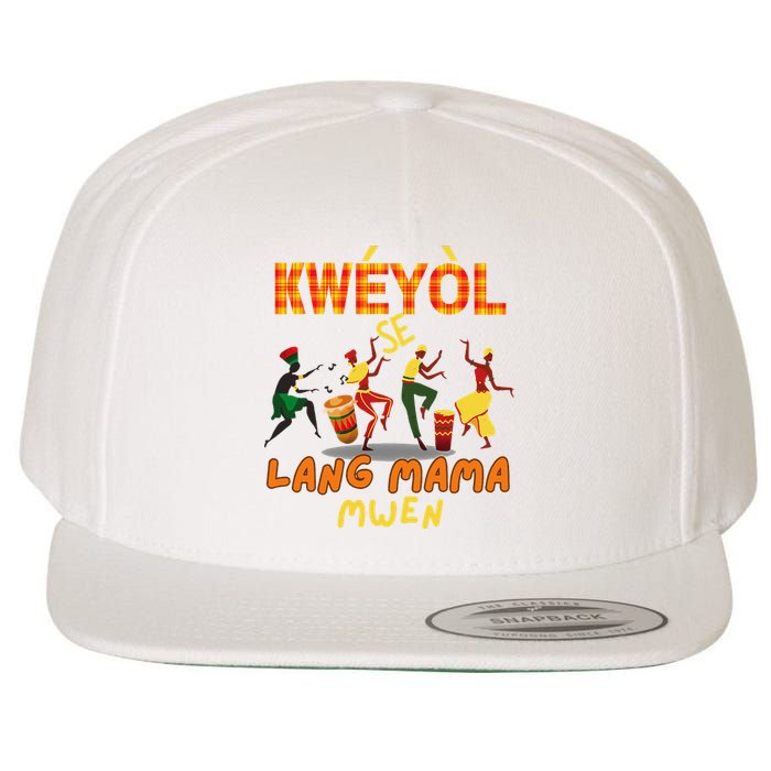 Bonne Fete Kweyol Happy Jounen Kweyol Day Saint Lucia Creole Wool Snapback Cap