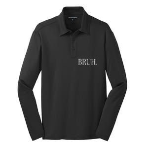 Bruh Formerly Known As Mom Silk Touch Performance Long Sleeve Polo