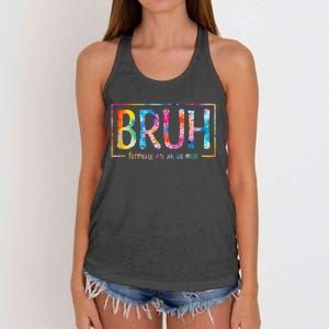 Bruh Formerly Known As Mom Funny Mom Women's Knotted Racerback Tank