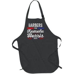 Barbers For Kamala 2024 Kamala Harris For President Full-Length Apron With Pockets