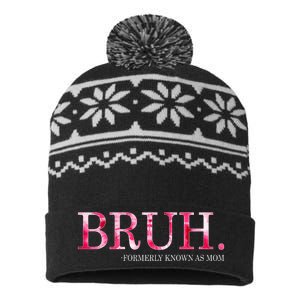 Bruh Formerly Known As Mom MotherS Day USA-Made Snowflake Beanie