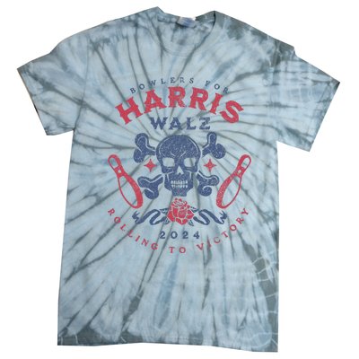 Bowlers For Kamala Harris Waltz 2024 Tim Walz Bowling Tie-Dye T-Shirt