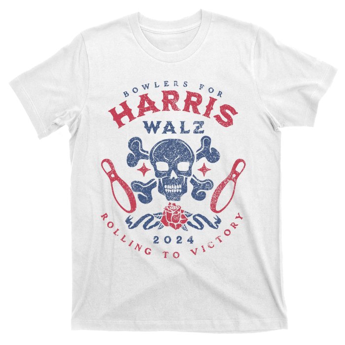 Bowlers For Kamala Harris Waltz 2024 Tim Walz Bowling T-Shirt