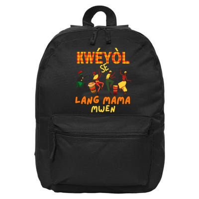 Bonne Fete Kweyol Happy Jounen Kweyol Day Saint Lucia Creole 16 in Basic Backpack