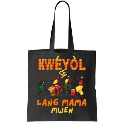 Bonne Fete Kweyol Happy Jounen Kweyol Day Saint Lucia Creole Tote Bag