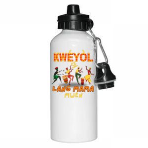 Bonne Fete Kweyol Happy Jounen Kweyol Day Saint Lucia Creole Aluminum Water Bottle