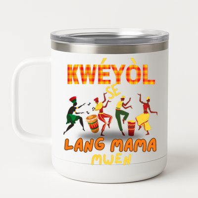 Bonne Fete Kweyol Happy Jounen Kweyol Day Saint Lucia Creole 12 oz Stainless Steel Tumbler Cup