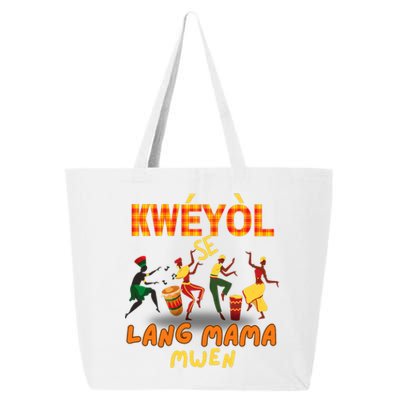 Bonne Fete Kweyol Happy Jounen Kweyol Day Saint Lucia Creole 25L Jumbo Tote