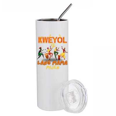 Bonne Fete Kweyol Happy Jounen Kweyol Day Saint Lucia Creole Stainless Steel Tumbler