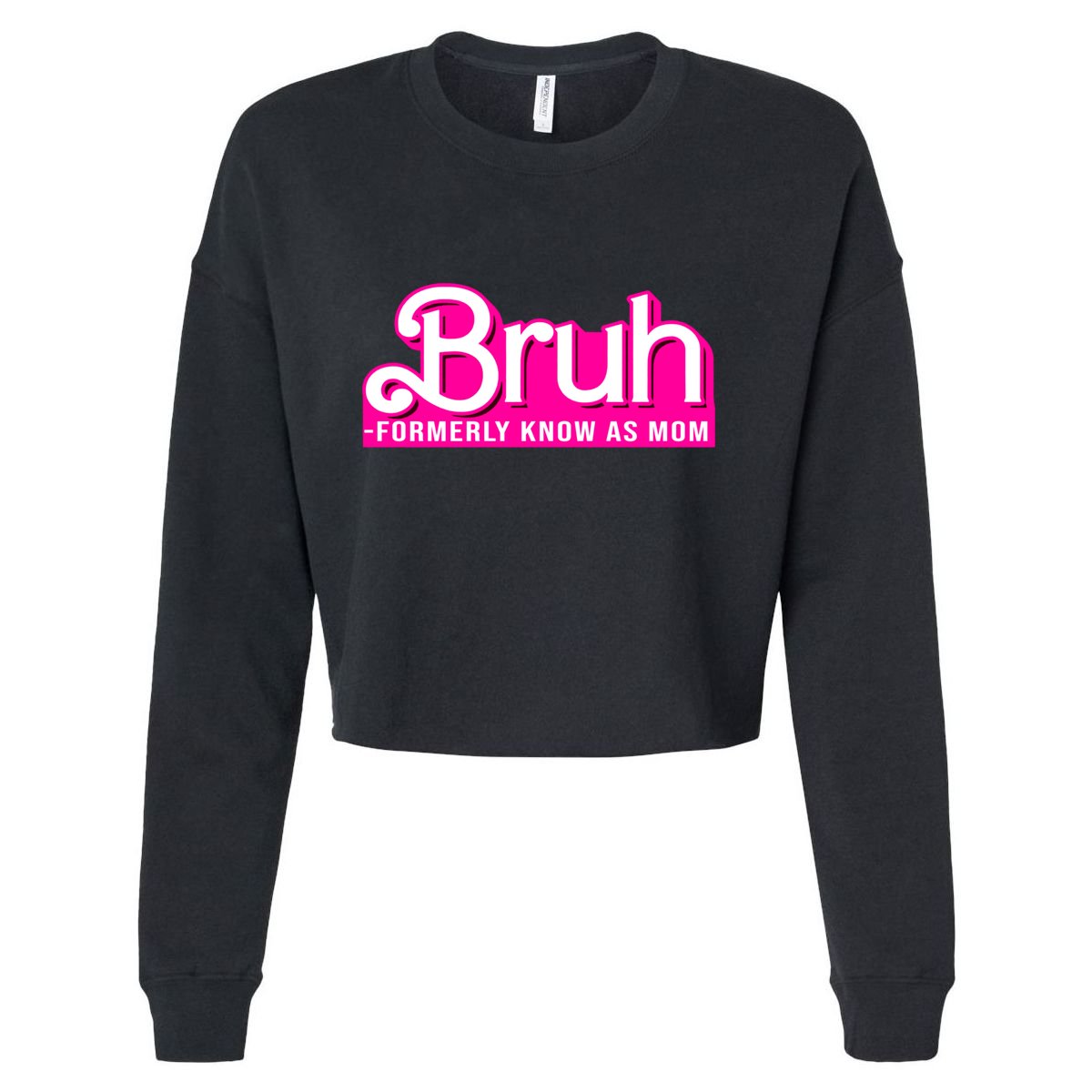 Bruh Formerly Known As Mom Funny Cropped Pullover Crew