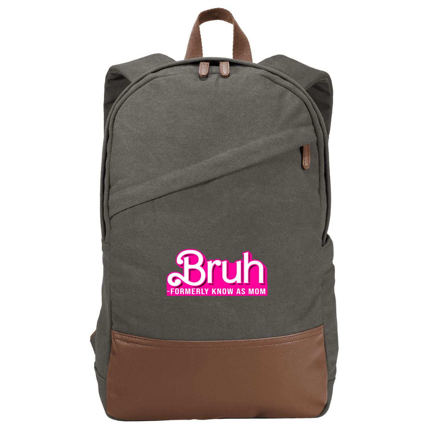 Bruh Formerly Known As Mom Funny Cotton Canvas Backpack