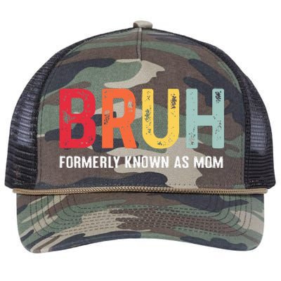 Bruh Formerly Known As Mom Funny MotherS Day Retro Rope Trucker Hat Cap