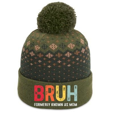 Bruh Formerly Known As Mom Funny MotherS Day The Baniff Cuffed Pom Beanie