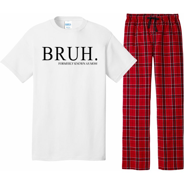 Bruh Formerly Known As Mom Funny Vintage Retro Pajama Set