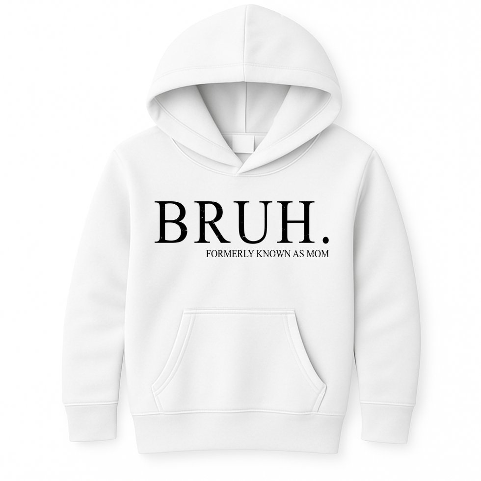 Bruh Formerly Known As Mom Funny Vintage Retro Kids Hoodie