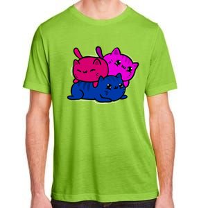 Bisexual Funny Kawaii Kitten Lgbt Pride Month Cat Bi Funny Gift Adult ChromaSoft Performance T-Shirt