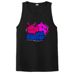 Bisexual Funny Kawaii Kitten Lgbt Pride Month Cat Bi Funny Gift PosiCharge Competitor Tank