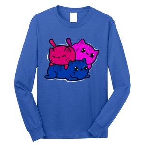 Bisexual Funny Kawaii Kitten Lgbt Pride Month Cat Bi Funny Gift Long Sleeve Shirt