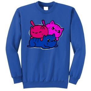 Bisexual Funny Kawaii Kitten Lgbt Pride Month Cat Bi Funny Gift Sweatshirt