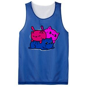 Bisexual Funny Kawaii Kitten Lgbt Pride Month Cat Bi Funny Gift Mesh Reversible Basketball Jersey Tank