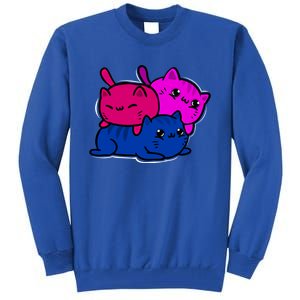 Bisexual Funny Kawaii Kitten Lgbt Pride Month Cat Bi Funny Gift Tall Sweatshirt