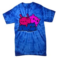 Bisexual Funny Kawaii Kitten Lgbt Pride Month Cat Bi Funny Gift Tie-Dye T-Shirt