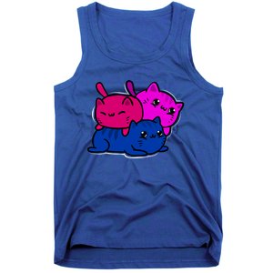 Bisexual Funny Kawaii Kitten Lgbt Pride Month Cat Bi Funny Gift Tank Top