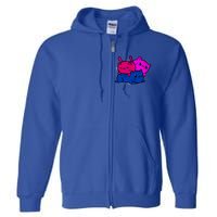 Bisexual Funny Kawaii Kitten Lgbt Pride Month Cat Bi Funny Gift Full Zip Hoodie