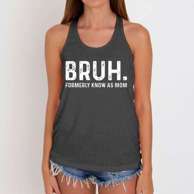 Bruh Formerly Known As Mom Trending Women's Knotted Racerback Tank