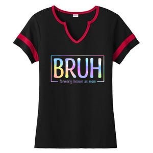 Bruh Formerly Known As Mom Family Mommy Ladies Halftime Notch Neck Tee