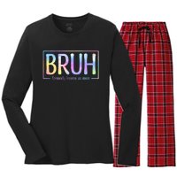 Bruh Formerly Known As Mom Family Mommy Women's Long Sleeve Flannel Pajama Set 