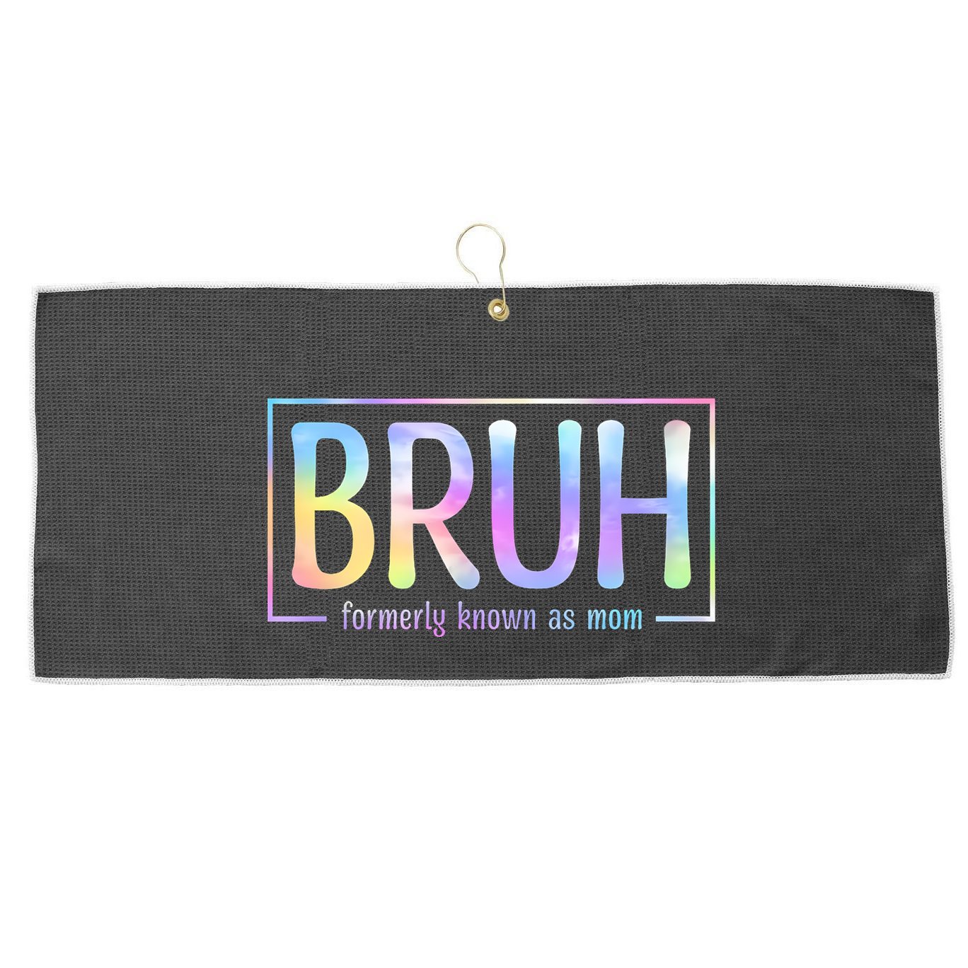 Bruh Formerly Known As Mom Family Mommy Large Microfiber Waffle Golf Towel