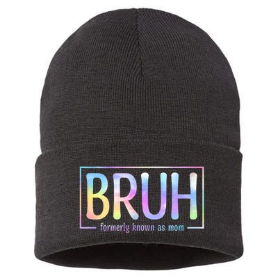 Bruh Formerly Known As Mom Family Mommy Sustainable Knit Beanie