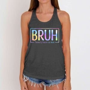 Bruh Formerly Known As Mom Family Mommy Women's Knotted Racerback Tank