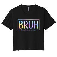 Bruh Formerly Known As Mom Family Mommy Women's Crop Top Tee